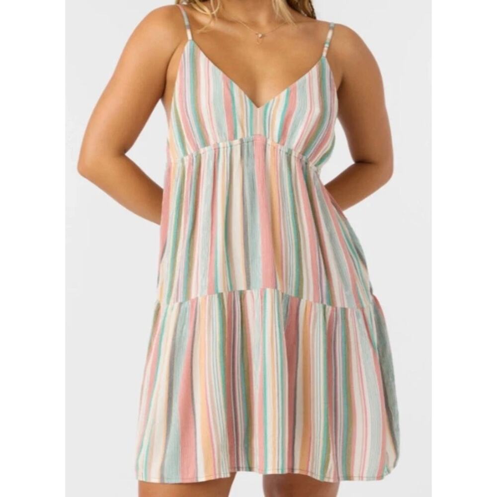 O'Neill LOTTIE Multicolor Mini Tiered Sun Dress Size S
